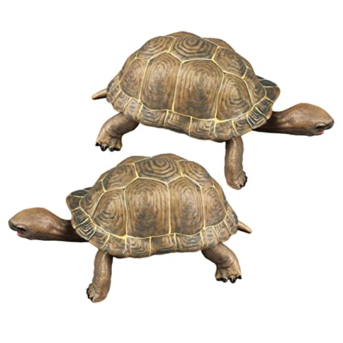 BCOATH 2st Simulierte Schildkröte Lernspielzeug Für Kinder Puzzle-Spielzeug Schildkröte Spielzeug Mikrospielzeug Schildkrötenfiguren Miniaturtiere Schildkrötenmodell Meer Brown PVC von BCOATH