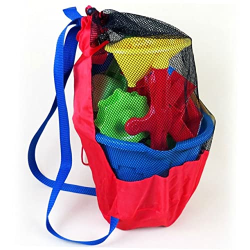 BCOATH 2st Spielzeugtasche Für Den Strand Strandtasche Aus Stoff Spielzeugtaschen Zur Aufbewahrung Für Kinder Netzbeutel Zur Lebensmittelaufbewahrung Strandtaschen Für Spielzeug Rot von BCOATH