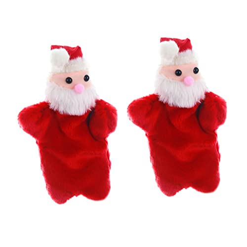 BCOATH 2st Weihnachtspuppe Weihnachtsstrumpf Stuffer Krippenspielzeug Für Kinder Handpuppen Spielzeug Fingerpuppe Spielzeug Kuscheltiere Puppenspielzeug Cartoon-fingerpuppe Pp Baumwolle von BCOATH