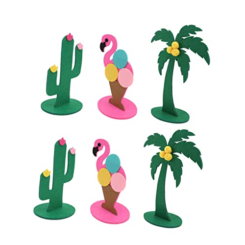 BCOATH 3 Sätze Flamingo Kokosnuss-Kaktus-Desktop-Dekoration (sortierte Farbe) von BCOATH