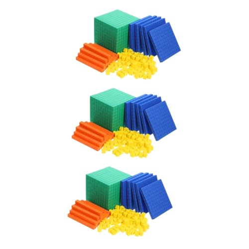 BCOATH 3 Sätze Mathe-würfel Mathe-lernblock Mathe-lernmaterial Mathewürfel Für Kinder Mathe-Block Mathe-lernblöcke Blöcke Zählen Matheblock Für Kinder Lernmaterial Für Kinder Eva von BCOATH