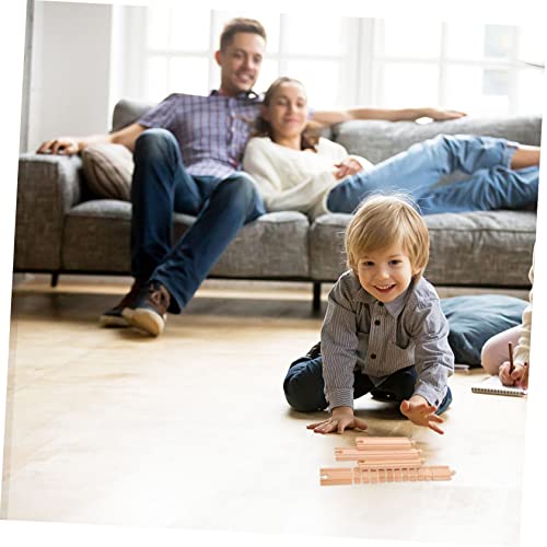 BCOATH 3 Stück Teiliges Holzschienen Spielset mit Modularen Bausteinen Kindgerechte Holz Eisenbahn Zubehör Sichere Steckgleise für Kreatives Schienennetz und Gemeinsames BCOATH 3 Stück Teiliges Holzschienen Spielset mit Modularen Bausteinen Kindgerechte Holz Eisenbahn Zubehör Sichere Steckgleise für Kreatives Schienennetz und Gemeinsames von BCOATH