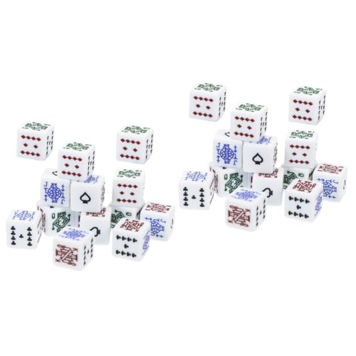 BCOATH 32 STK Poker Würfel Glücksspiel Spielwürfel Lügner-Poker Lügner Würfel Requisite Spiel Requisiten Board Games brettspiele Gry planszowe Poker-Würfel-Requisite tragbare Würfel Acryl von BCOATH