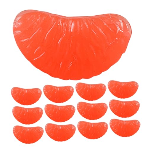 BCOATH 32 Stück Grapefruit Segment Orange Dekor Handyhülle Dekor DIY Bastelzubehör Handyhülle DIY Charm Haarspange DIY Charm Orangenscheiben DIY Charms DIY Handyhülle Charms PVC Rot von BCOATH