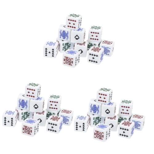 BCOATH 36 STK Poker Würfel Poker-würfelspiel Jetons Spiele Pokerwürfel Verschleißfeste Pokerchips 6-seitiger Würfel Spielzubehör Sechsseitige Würfel Lügner-Poker Lustige Spielchips Acryl von BCOATH