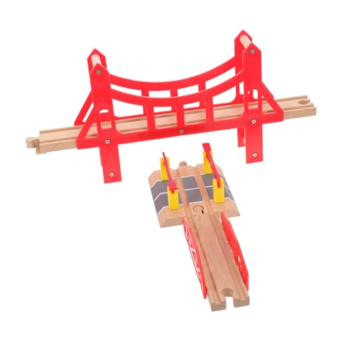 BCOATH 3St Gleisbausteine Kinderzugbrücke Bahngleise für Kinder Gleisanlagen Holzspielzeug Zugbrücke Kinder holzspielzeug Kinderspielzeug Spielzeuge Zubehör für Gleisbrücken Gleiszubehör von BCOATH