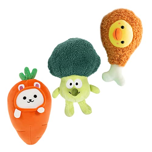 BCOATH 3St Kleine Puppe mit Essen Kinder Kuscheltier Spielzeug für Kinder Plush Toy Food Toys Spielzeuge Plüschtier Lebensmittelpuppe Spielzeug Gemüseplüschpuppenspielzeug Stoff von BCOATH