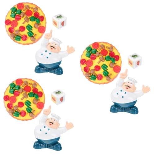 BCOATH 3St Pizzastapel-Spielzeug Spielzeug für Kinder Toys stapelspiele Balance Game Pizzabelag stapelbares balancierendes Pizzaspielzeug Pizza umkippen Desktop-Pizzaspiel-Spielzeug von BCOATH