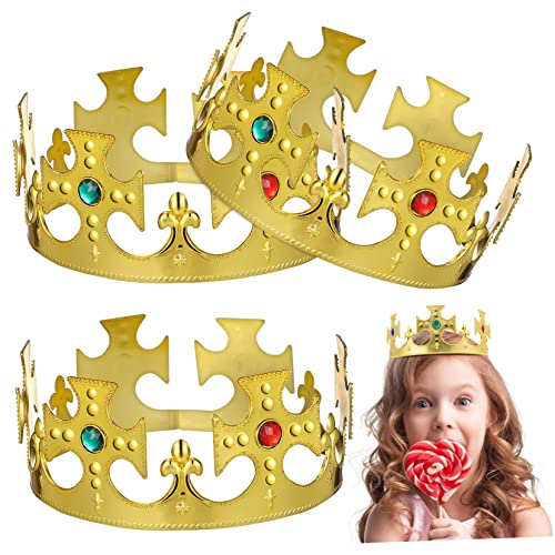 BCOATH 3er Set Geburtstagskrone Goldene Tiara Partyhut Für Jungen Und ädchen Glitzernde Krone Für Kindergeburtstagsfeiern Hochwertige Partydekoration Und Zubehör von BCOATH