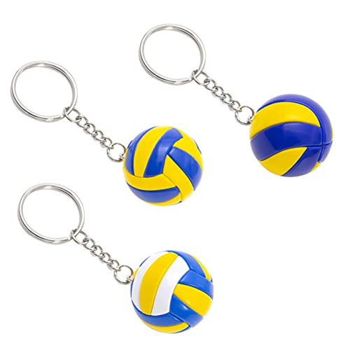 BCOATH 3st Volleyball-modellspielzeug Volleyball-charme-schlüsselanhänger Dekorativer Volleyball-schlüsselanhänger Entzückender Volleyball Keychain Tasche Zubehör Sportdekor Legierung von BCOATH