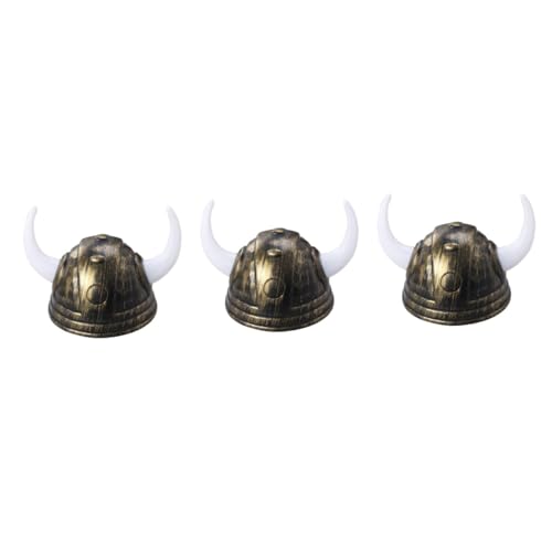 BCOATH 3st Wikingerhüte Hörner Helm Wikinger Zubehör Stierhörner Kostüm Hut Nordischer Wikingerhelm Hut Aus Teufelshorn Wikinger-helm Für Erwachsene Stierhornhüte Wikinger Hörner Golden von BCOATH