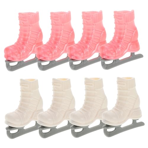 BCOATH 4 Paare Mini Rollschuhe für Puppen Detailreiche Leichte Puppen Rollschuhe in Weiß und Weiche Kanten Puppendekoration und DIY Zubehör für Kreatives und Puppenhaus BCOATH 4 Paare Mini Rollschuhe für Puppen Detailreiche Leichte Puppen Rollschuhe in Weiß und Weiche Kanten Puppendekoration und DIY Zubehör für Kreatives und Puppenhaus von BCOATH