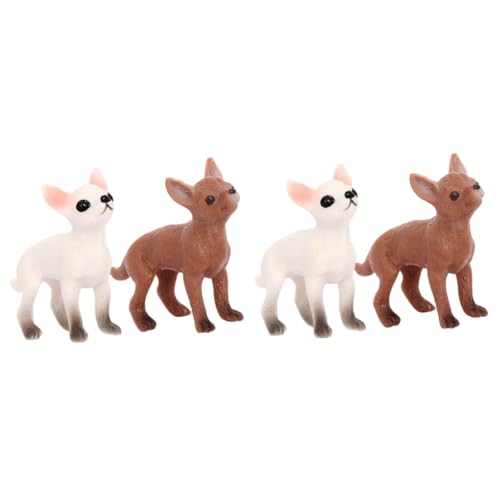 BCOATH 4 Stück Chihuahua-Modell Spielen Kognitive Modelle Für Kinderhunde Hundespielzeug Für Kinder Kognitive Hundemodelle Pädagogische Hundemodelle Für Kinder Hundeschmuck Plastik von BCOATH