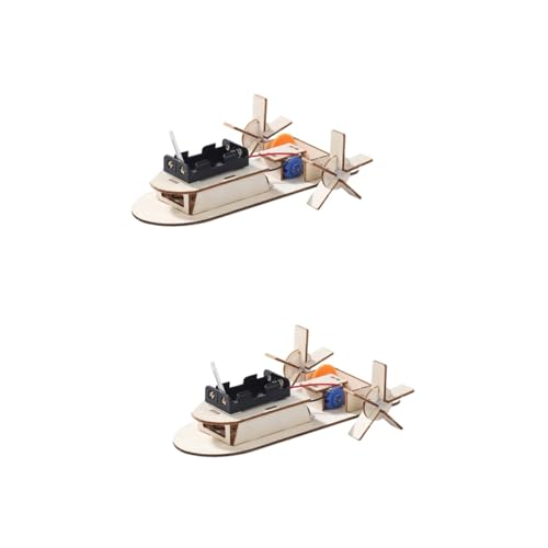 BCOATH 4 Stück DIY-Schiff 3D-Montagespielzeug Kinder Boot selber Bauen Blockspielzeug Boote-Spielzeug für Kinder Holzboot Spielzeug Montageboot Modell Spielzeug Bootsmodell aus Holz Beige von BCOATH