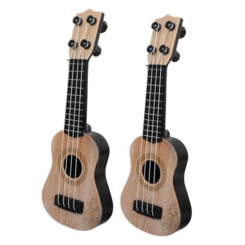 BCOATH 4 Stück Mini-Ukulele Ukulele Klassisches Instrument Nachgemachtes Gitarrenspielzeug Ukulele Spielzeug Für Kinder Minispielzeug Für Kinder Musikspielzeug Lernspielzeug Beige Plastik von BCOATH