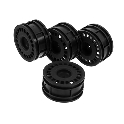 BCOATH 4 Stück Modell Radnabe Spielzeugreifen ferngesteuertes Autorad Autoreifen Rennwagenreifen RC-Auto-Reifen Kinder kognitives Modell Spielzeugauto Rad Nylon-Kunststoff Black von BCOATH