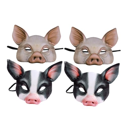 BCOATH 4 Stück Party Schweinemaske Tier Halbgesichtsmaske Masken Kostüm Maskenball Cosplay Maske Maskerade Party Maske Schweinemaske Für Maskerade Für Outdoor BCOATH 4 Stück Party Schweinemaske Tier Halbgesichtsmaske Masken Kostüm Maskenball Cosplay Maske Maskerade Party Maske Schweinemaske Für Maskerade Für Outdoor von BCOATH