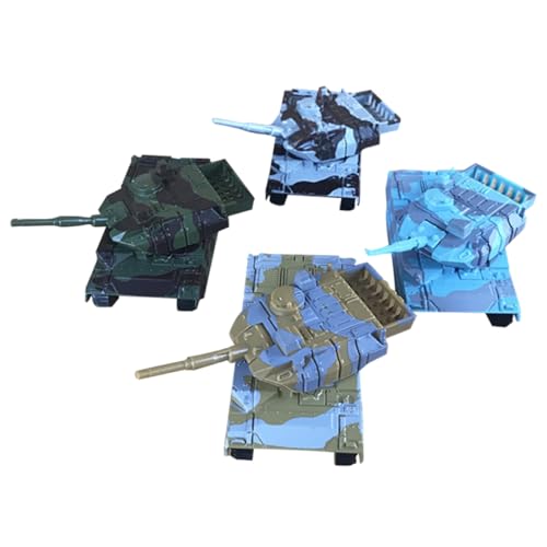 BCOATH 4 Stück Tankwagen Desktop-Ornament Fahrzeugmodell Hausdekorationen für zu Hause Mini Hoteldekoration panzermodelle bastelzeug The Edith Eger Decor Tischdekoration Camouflage von BCOATH