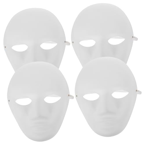 BCOATH 4 Stück Teiliges DIY Handbemalte Umweltfreundliche Pappmaché Masken Weiße Blanko-masken für Halloween Cosplay Kreativmasken zum Bemalen für Karneval Party Basteln und Theater BCOATH 4 Stück Teiliges DIY Handbemalte Umweltfreundliche Pappmaché Masken Weiße Blanko-masken für Halloween Cosplay Kreativmasken zum Bemalen für Karneval Party Basteln und Theater von BCOATH