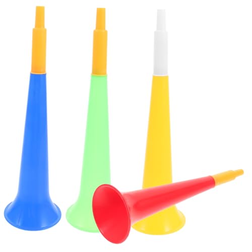 BCOATH 4 Stück Teiliges Fußball Horn Party Trompeten Tröten Laute Cheerleader Bunte Plastik Fanfare für Sportveranstaltungen und Kindergeburtstage BCOATH 4 Stück Teiliges Fußball Horn Party Trompeten Tröten Laute Cheerleader Bunte Plastik Fanfare für Sportveranstaltungen und Kindergeburtstage von BCOATH