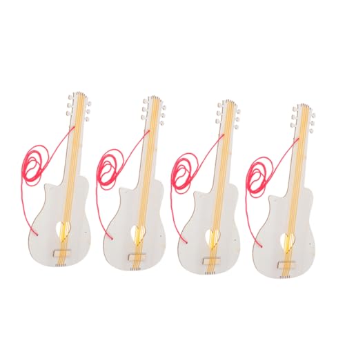 BCOATH 4 Stück Teiliges Holzgitarren für Bemalen DIY Holzgitarren Bastelset für Jungen Mädchen Musikspielzeug Kindergarten Kreatives Malprojekt Musikinstrument BCOATH 4 Stück Teiliges Holzgitarren für Bemalen DIY Holzgitarren Bastelset für Jungen Mädchen Musikspielzeug Kindergarten Kreatives Malprojekt Musikinstrument von BCOATH