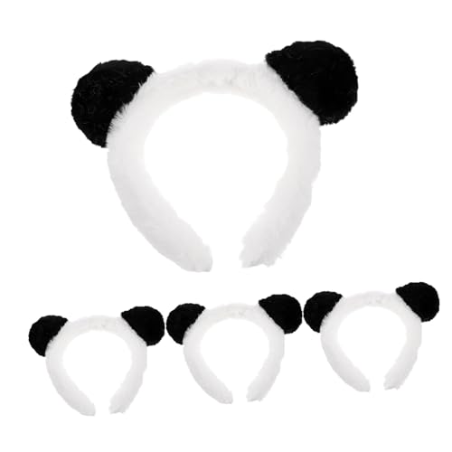 BCOATH 4 Stück Teiliges Panda Ohren Haarreif Niedliche Tierohren Haarreifen für Karneval Cosplay Kostüm Bequemes Wiederverwendbares Accessoire für Partys und Themenveranstaltungen BCOATH 4 Stück Teiliges Panda Ohren Haarreif Niedliche Tierohren Haarreifen für Karneval Cosplay Kostüm Bequemes Wiederverwendbares Accessoire für Partys und Themenveranstaltungen von BCOATH