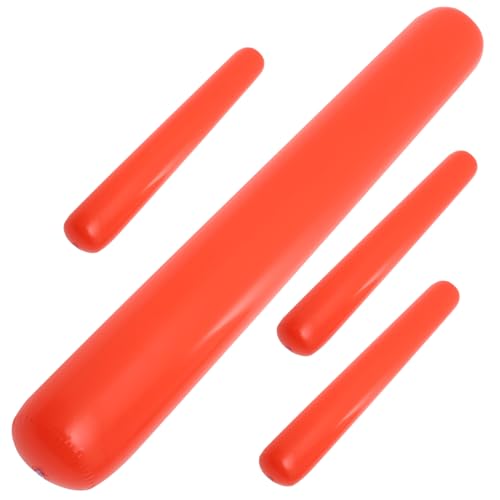 BCOATH 4 Stück aufblasbarer Stick für Kinder aufblasbares Spielzeug Gastgeschenke für Sportveranstaltungen aufblasbare Stadionkrachmacher Aufblasstab Boom-Sticks Geräuschmacher PVC rot von BCOATH