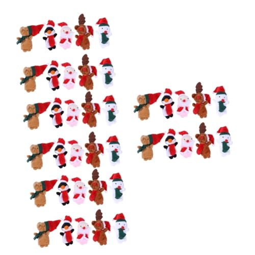 BCOATH 40 STK Kinder Fingerpuppen Weihnachtshandpuppe weihnachtliches Fingerspielzeug Fingerpuppen weihnachtsbär Santa Claus Weihnachten Fingerpuppen Spielzeug Fingerpuppe für Kinder von BCOATH