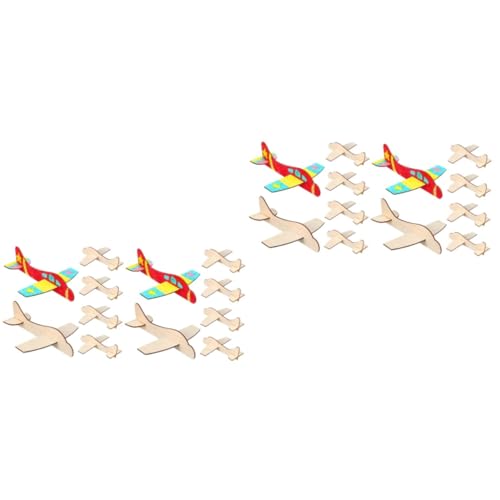 BCOATH 40 STK Leere Holzflugzeuge Flugzeug Zum Malen Flugzeug-kit Flugzeugmodell Balsahobel Flugzeug Zum Bemalen Flugzeug Malen Ebene DIY Bastelflugzeug Schaumstoffflugzeuge Für Mini von BCOATH