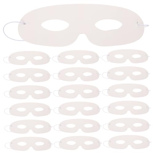BCOATH 40 Stück Teiliges Weiße DIY Halbmasken aus Karton mit Elastischem Band Leere Bemalbare für Kreative Kunstprojekte Halloween Schulveranstaltungen und Familienaktivitäten BCOATH 40 Stück Teiliges Weiße DIY Halbmasken aus Karton mit Elastischem Band Leere Bemalbare für Kreative Kunstprojekte Halloween Schulveranstaltungen und Familienaktivitäten von BCOATH
