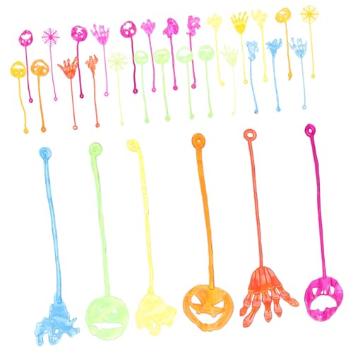 BCOATH 42pcs Halloween Party Bevorzugt Dehnbare Klebrige Hände Knifflige Ghosts Pumpkins Spinnennetze von BCOATH