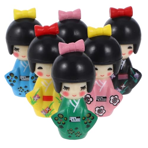 BCOATH 48 STK Kimono-Puppenschmuck japanische spielzeuge Puppenstatue Haushaltsdekoration Auto Kinder Puppen kinderpuppe Feenfiguren Weihnachten deko Kimono-Mädchenpuppe Hübsche Puppe PVC von BCOATH