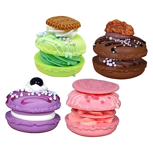 BCOATH 4pcs Künstliches Macaron -Modell Simuliertes Makkaron -Modell Showcase Display Cake Requisite von BCOATH