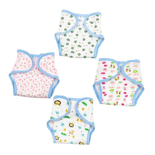 BCOATH 4pcs Puppenwindeln Neugeborene Puppenkleidung Puppenzubehör Wiederverwendbare Babypuppenwindeln Waschbare Puppenunterwäsche Für Vorgetäuschtes Spielen von BCOATH