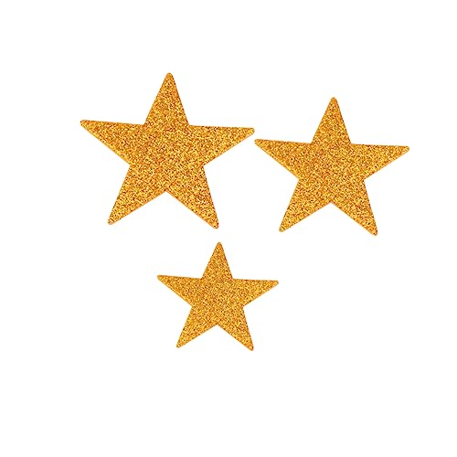 BCOATH 5 Packungen à 250 Stück Kindergarten Klassenzimmer Aufkleber Stern-wandaufkleber Glitzernder Pentagramm-Aufkleber Wandtattoo Stern Gold Wandtattoo Kinder Golden von BCOATH