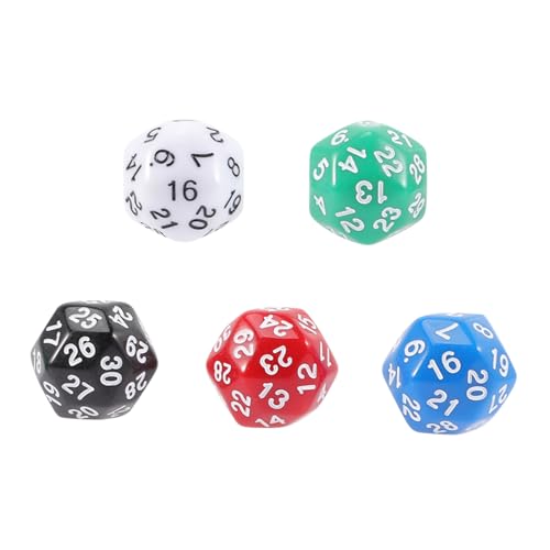 BCOATH 5St Zahlenwürfel Würfel Spielen Edelstein Würfel Zahlenspielzeug 30-seitiger Würfel Rollenspiel Würfel Party zubehör Party Accessoires Brettspiele Würfel lustige Acrylwürfel von BCOATH