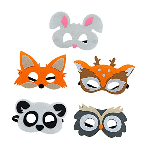 BCOATH 5St tierische Filzmaske Maskerade-Maske Tiermasken für Geburtstagsfeier Halloween-Masken halloween masken halloweenmaske Tiermasken für Themenpartys Cosplay-Tierfilzmasken gefühlt von BCOATH