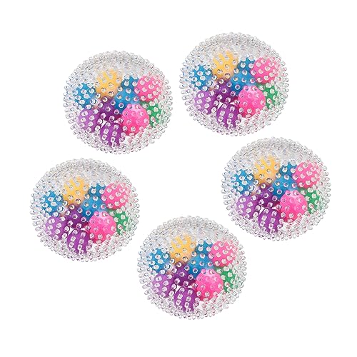 BCOATH 5st Entlüftungskugel Drücken Stressball Für Kinder Spielzeug Bälle Zum Stressabbau -Material Colorful von BCOATH