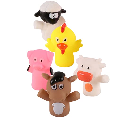 BCOATH 5st Fingerspielzeug Kidcraft-spielset Tragbare Spielfiguren Für Kinder Kinderversorgung Tierfiguren Spielzeug Fingerpuppen Für Kinder Mini-Spielzeug Vinyl von BCOATH