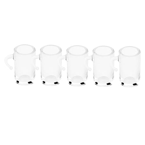 BCOATH 5st Puppenhaus-Bierkrug Puppenbierkrug Spielzeuge Puppenbecher Mini-Trinken Mini-Tasse Zubehör Für Puppenhäuser Kaffeetassen Puppentrinkbecher Mini-wasserbecher Minibecher Harz von BCOATH