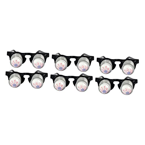 BCOATH 6 Stk Brille Aus Knebelgeschenke Augapfel-brille Frühling Augapfel Brille Goo Neuartige Partybrille Halloween-brille Für Erwachsene Lustige Brille Kinderspielzeug Horror-brille von BCOATH