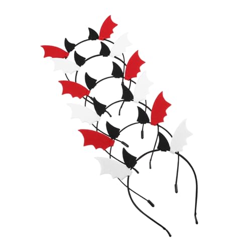 BCOATH 6 Stück Teiliges Bat Wings Haarreif Halloween Kostüm Zubehör Leichtes Komfortables Kopfband mit Teufelshörnern Wiederverwendbar für Damen Mädchen Party Cosplay BCOATH 6 Stück Teiliges Bat Wings Haarreif Halloween Kostüm Zubehör Leichtes Komfortables Kopfband mit Teufelshörnern Wiederverwendbar für Damen Mädchen Party Cosplay von BCOATH