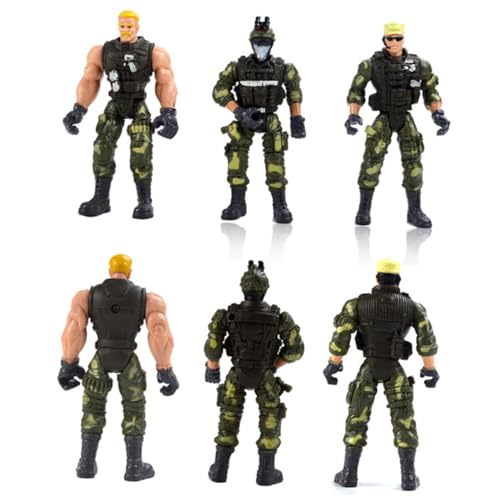 BCOATH 6 Stück Teiliges Special Forces aus Kunststoff Kindgerechte Militärsoldaten Figuren mit Realistischen Posen Interaktives Lernspielzeug für Jungen und Mädchen Ab Jahren BCOATH 6 Stück Teiliges Special Forces aus Kunststoff Kindgerechte Militärsoldaten Figuren mit Realistischen Posen Interaktives Lernspielzeug für Jungen und Mädchen Ab Jahren von BCOATH