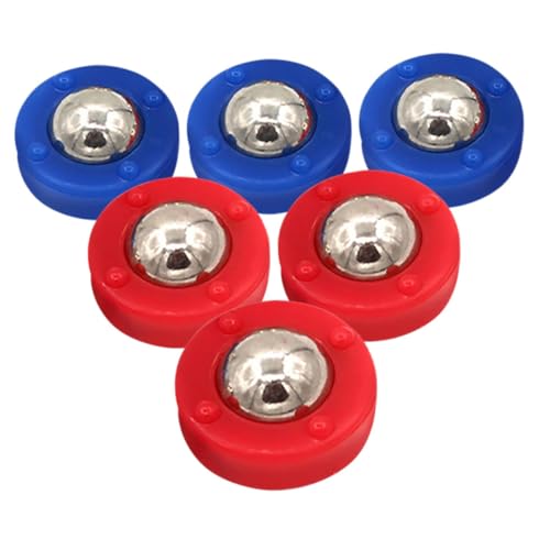 BCOATH 6 Stücke Mini Shuffleboard Pucks Shuffleboard Rollen Set Tabletop Schiebe Perlen Tabletop Curling Spiel Zubehör Für Sport Indoor von BCOATH