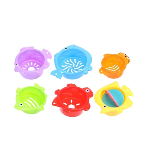 BCOATH 6 Teiliges Set Bade Für Babys Bunte Meerestier Stapelbecher Für Viel Spaß Beim Ideal Für Kleinkinder Und Schwimmendes Badewannenspielzeug von BCOATH