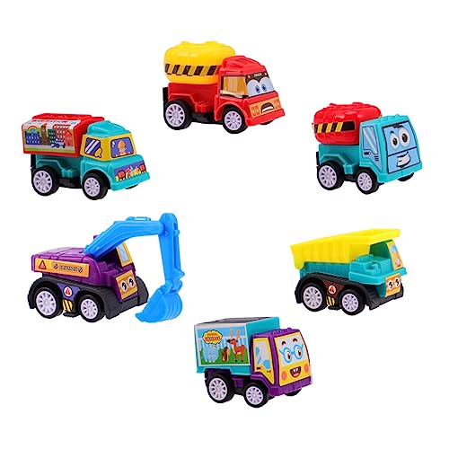 BCOATH 6 Teiliges Spielzeugset Für Babys Mini ägheits LKW Und Technik Transporter Für Frühes Lernen Ideales Für Kleinkinder Und Kinder Zufälliger Stil von BCOATH