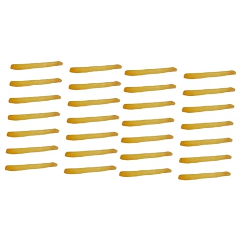 BCOATH 60 STK Simulationsmodell für Pommes Frites Fritten künstliches Pommes-Modell Künstliche Lebensmittel-Props Partydekoration simulierte Pommes simulierte Pommes Frites PVC Yellow von BCOATH