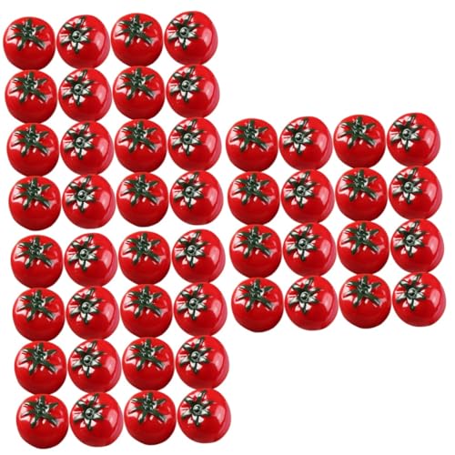 BCOATH 60 Stück Simuliertes Tomatenmodell Tomaten Tischzubehör Künstliche Tomatendekoration Künstliche Miniaturfrüchte Miniatur Tomatenmodelle Mini Künstliches Tomatenmodell von BCOATH