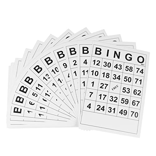 BCOATH 60St Bingo-Spielkarte Kinder brettspiele gesellschaftsspiele für Kinder rechen kartenspiel Bingo-Papier-Aufkleber -Bingo-Spiel Spielzeug Bingo zum Spaß Bingo-Karte Weiß von BCOATH