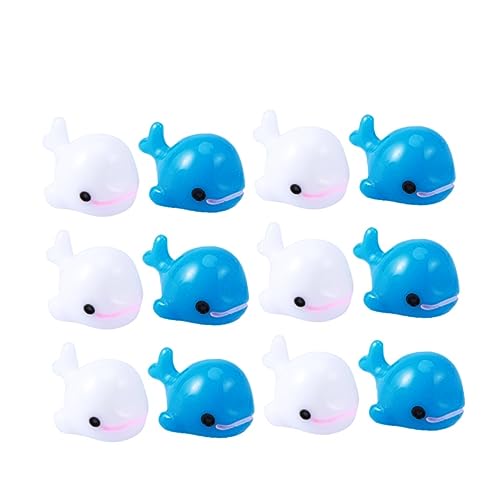 BCOATH 65pcs Miniatur Meer Figuren Miniatur Delfin Figuren Aquarium Tiere Action Modell Mini Harz Wal Harz Handwerk Realistische Aquarium Tiere Feengarten Haushalt von BCOATH